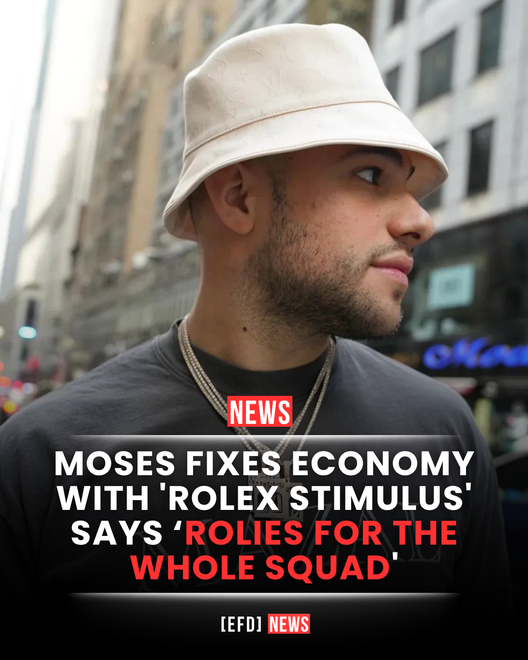 MOSES FIXES ECONOMY WITH 'ROLEX STIMULUS' SAYS 'ROLIES FOR THE WHOLE SQUAD'
