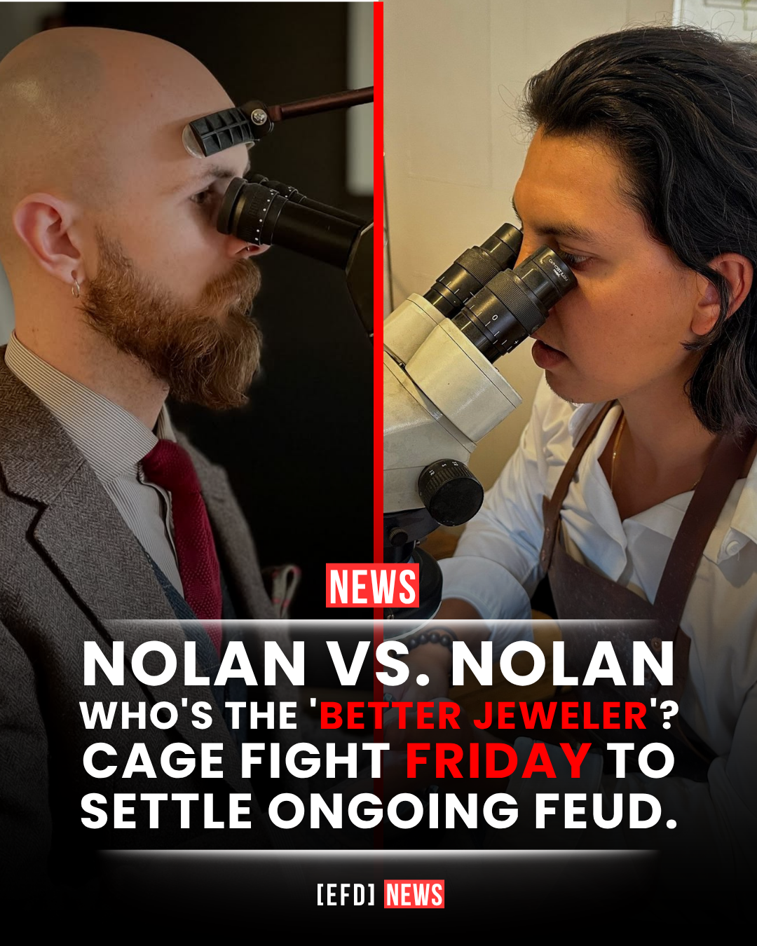 NOLAN VS. NOLAN — WHO'S THE 'BETTER JEWELER'? CAGE FIGHT FRIDAY TO SETTLE ONGOING FEUD.